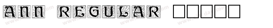Ann Regular字体转换